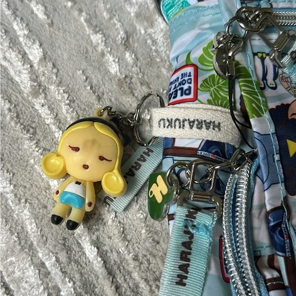 Harajuku Lovers Cartoon Print Bag with Pink Interior - Picture 2 of 8